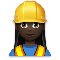 Woman Construction Worker- Dark Skin Tone emoji on LG
